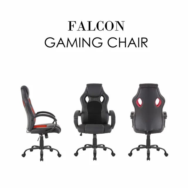 【E-home】Falcon獵鷹賽車型電競椅 2色可選(辦公椅 電腦椅 工作椅)