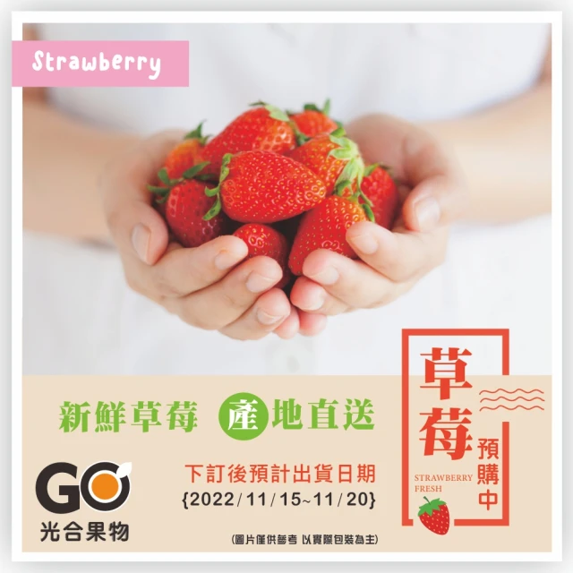光合果物 苗栗大湖香水草莓 2號果 員購(1.5KG/籃) 