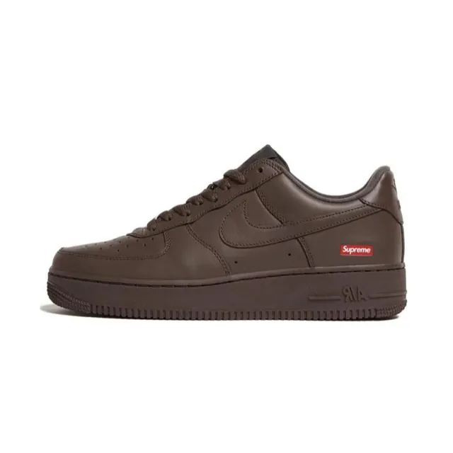 【NIKE 耐吉】Supreme x Nike Air Force 1 深棕 巧克力 秋冬款 美拉德 休閒鞋 男鞋 CU9225-200