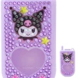 【小禮堂】三麗鷗 手機造型水鑽飾品盒 - 聖誕星願 Kitty 美樂蒂(平輸品)