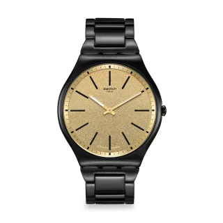 【SWATCH】Skin Irony 超薄金屬系列手錶 DASHING SLATE 男錶 女錶 手錶 瑞士錶 錶(42mm)