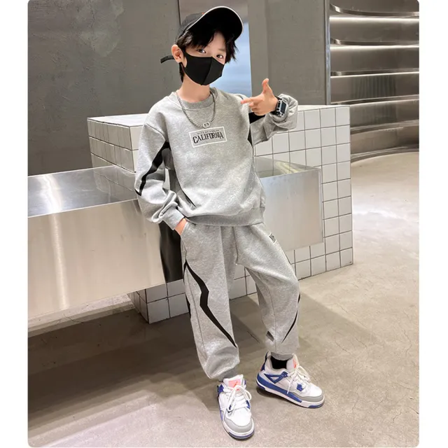 【小衣衫童裝】中大男童酷炫時尚運動套裝(1121205)