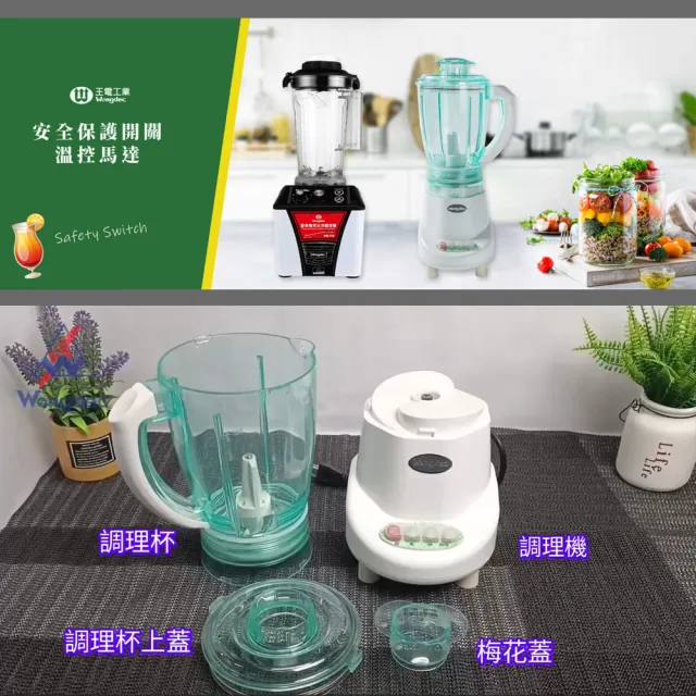 【Wongdec 王電工業】增養生調理機(WTI-168CD -果菜汁機 冰沙機 果菜食物料理機)