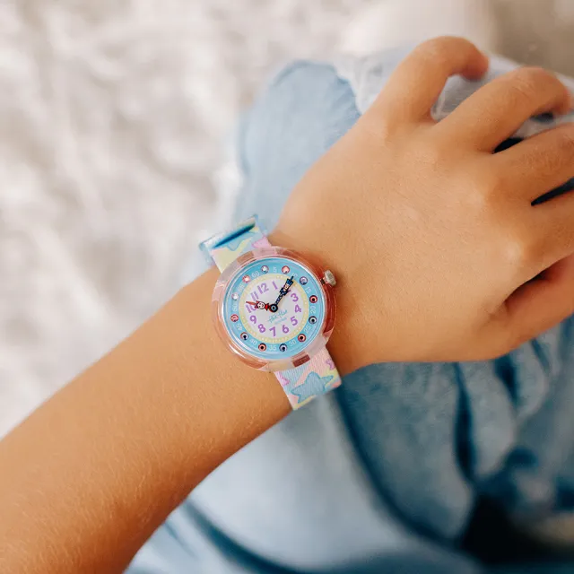 【Flik Flak】兒童手錶 STAR PARTY 星之派對 瑞士錶 兒童錶 手錶 編織錶帶(31.85mm)