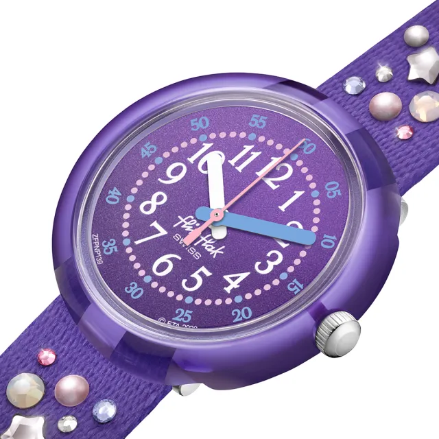 【Flik Flak】兒童手錶 STARGAZING 星之凝視 瑞士錶 兒童錶 手錶 編織錶帶(31.85mm)