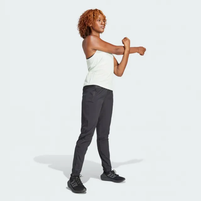 【adidas 愛迪達】長褲 女款 運動褲 RUN IT TKO PANT 黑 IQ0918(L5138)