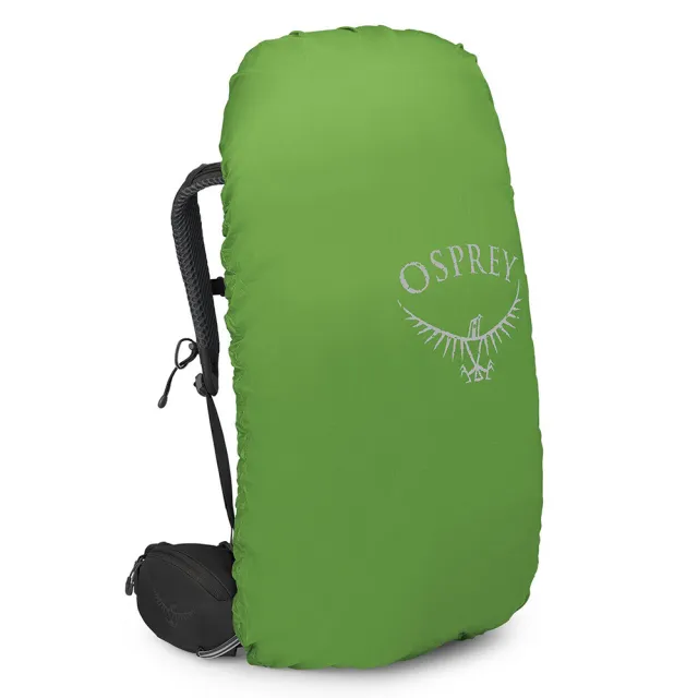 【Osprey】Kestrel 48 輕量登山背包 附背包防水套 男款 黑色(健行背包  徙步旅行 登山後背包)