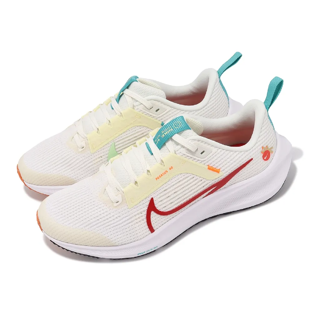 NIKE 耐吉】慢跑鞋Air Zoom Pegasus 40 GS 大童女鞋白紅緩震輕量小飛馬