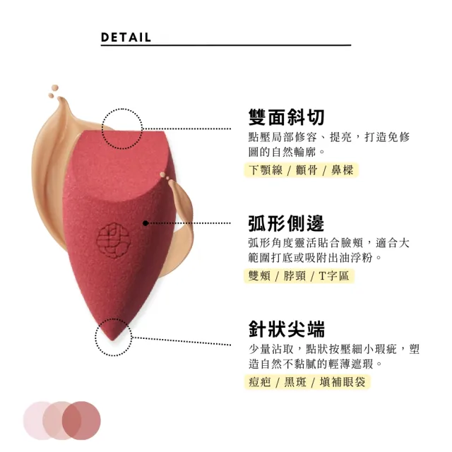 【點胭脂】刺莓 錐形雙切美妝蛋(粉撲 化妝海綿)