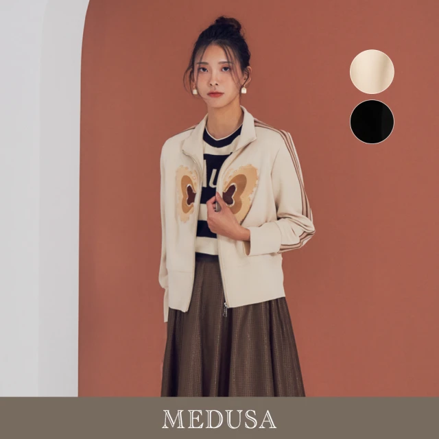 MEDUSA 曼度莎 現貨- 蝴蝶織帶運動外套 - 2色（F）｜女外套 女夾克 冬新品(206-10907)