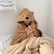 【Galatea 葛拉蒂】小熊連帽披肩毯/休閒毯/保暖毯/空調毯