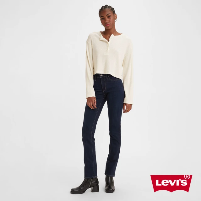 LEVISLEVIS 女款 312 中腰縮腹修身窄管牛仔褲 / 深藍水洗 / 彈性布料 熱賣單品 19627-0145