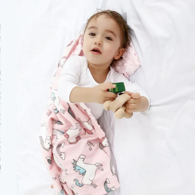 【Mua 姆兒選品】兒童雙層豆豆毯-小(嬰兒毯 安撫毯 兒童棉被 午睡毯 冷氣房毯 寵物毯 彌月禮 交換禮物)