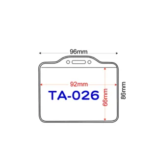 【西瓜籽】30組_證件套+鍊條 TA-026 山形橫式(軟卡套 透明證件套 識別證 掛繩 鍊條)