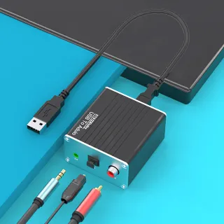 【ANTIAN】USB免驅外接聲卡 USB轉3.5光纖同軸數字音頻轉接器 AUX音頻器 轉換器