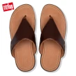【FitFlop】MYLA LEATHER TOE-THONGS 經典舒適夾腳涼鞋-女(巧克力棕)