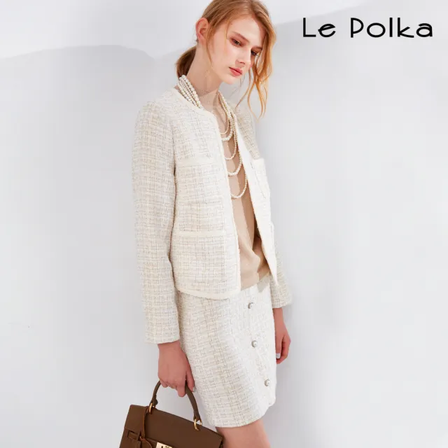 【Le Polka】精緻小香風A字短裙-女