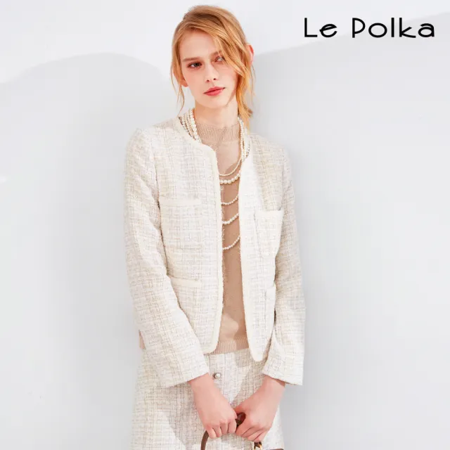 【Le Polka】精緻小香風短版外套-女