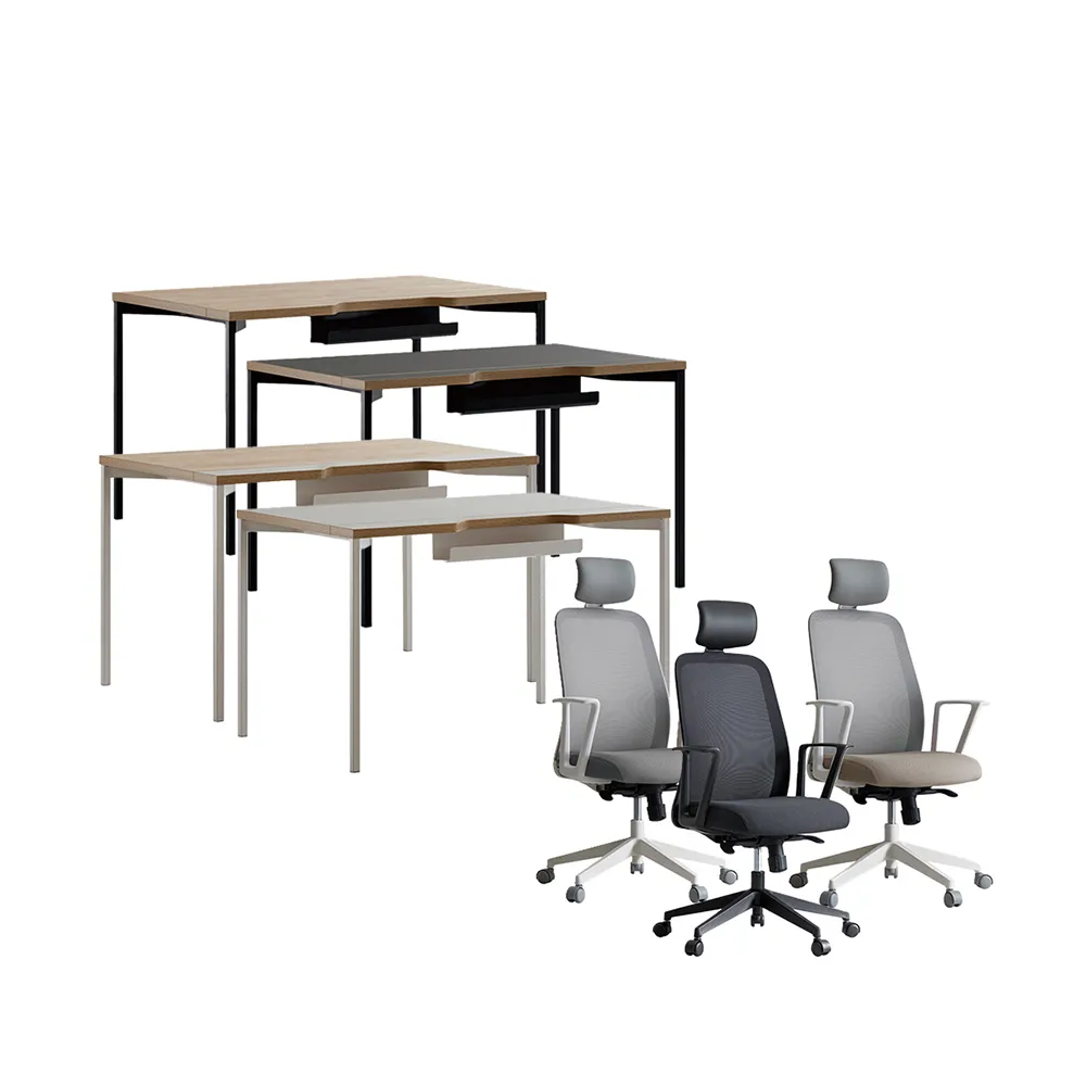 【DESKER】COMPUTER DESK 1200型 多用途電腦桌+ALL ROUND 辦公椅(桌子-寬1200mm/深700mm)