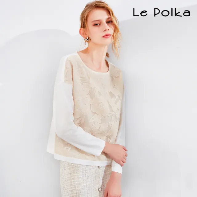 【Le Polka】絕美燒花上衣-女