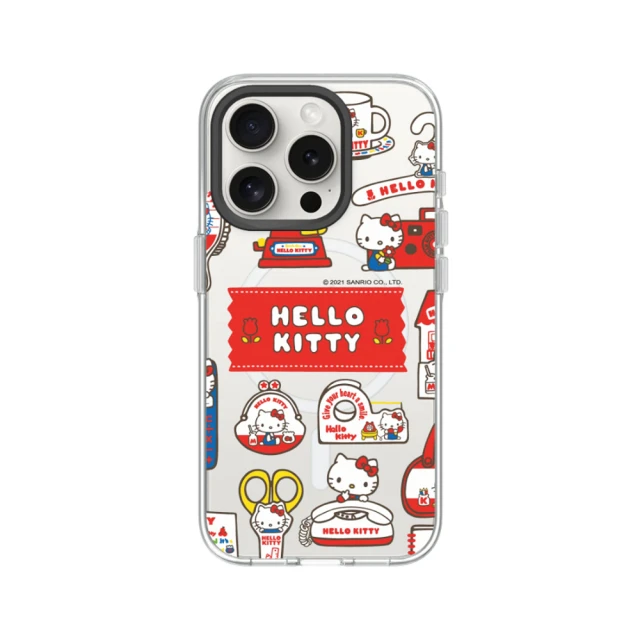 RHINOSHIELD 犀牛盾 iPhone 14系列 Clear MagSafe兼容 磁吸透明手機殼/Sticker-生活小物(Hello Kitty)