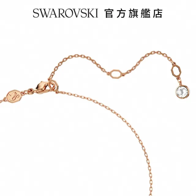 【SWAROVSKI 官方直營】Hyperbola 鏈墜 密鑲 Infinity 白色 鍍玫瑰金色調(新改款)