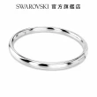 【SWAROVSKI 官方直營】Meteora 手鐲 雪花密鑲 白色 鍍白金色