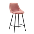 【E-home】Martin馬丁固定式流線吧檯椅-坐高67cm 3色可選(吧台椅 高腳椅 酒吧椅)