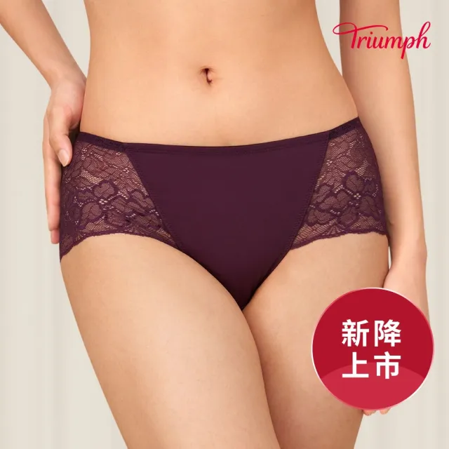 【Triumph 黛安芬】智能塑型系列 中腰平口內褲 M-EL(深紅色)