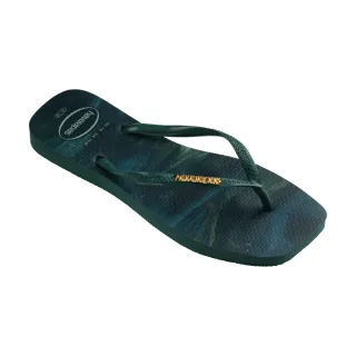 【havaianas 哈瓦仕】拖鞋 女鞋 夾腳拖 方形 漸層 渲染 Slim Square Trendy 藍綠 4148914-5266W(哈瓦士)