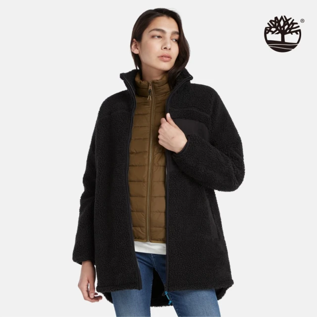 Timberland 女款黑色長毛抓絨外套(A6HMN001)