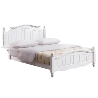 【Hampton 漢汀堡】潔米白色6尺雙人床架(一般地區免運費/床組/雙人床)