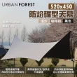 【韓國 URBAN FOREST】防焰碟型天幕 520x450cm(悠遊戶外)