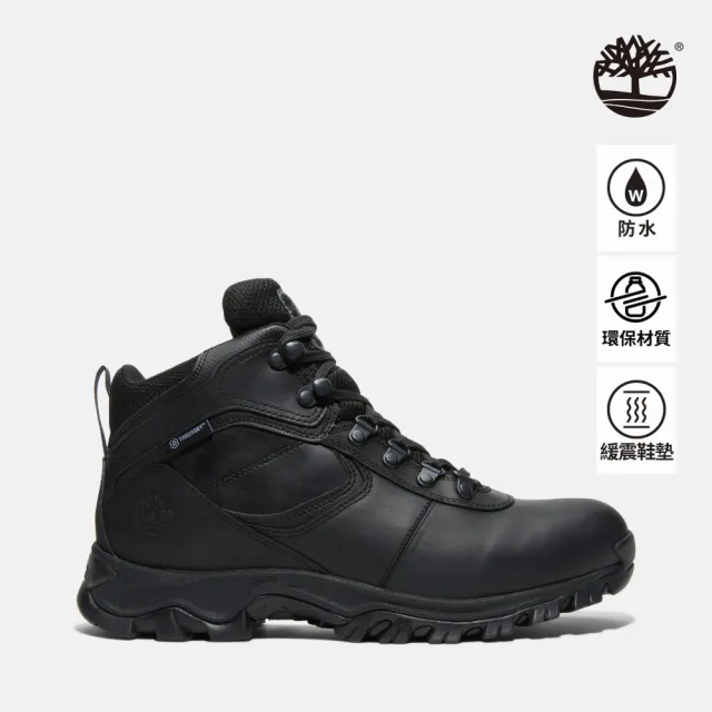 【Timberland】男款黑色防水中筒健行鞋(2731R001)