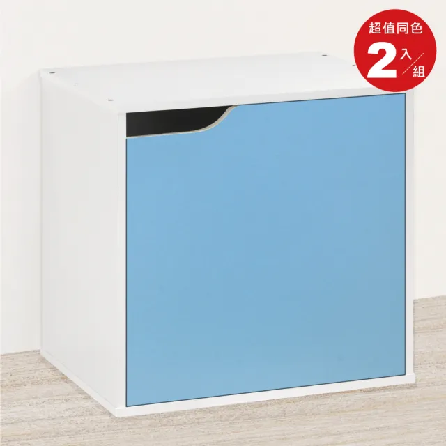 【HOPMA】單門二層櫃〈2入〉台灣製造 收納雙格櫃 儲藏空櫃 置物書櫃