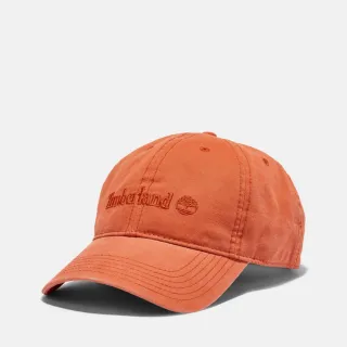 【Timberland】中性橘紅色棉質帆布棒球帽(A1F54W78)
