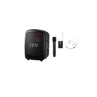 【TEV】TA-320配1手握+1頭戴麥克風(藍芽最新版/USB/SD鋰電池 手提式無線擴音機 雙頻 全新公司貨)