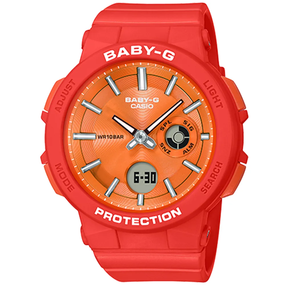 【CASIO 卡西歐】BABY-G 夏日潮流雙顯錶  禮物(BGA-255-4A/速)