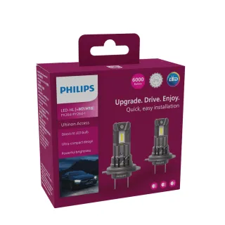 【Philips 飛利浦】PHILIPS飛利浦LED U2500 直上升級型頭燈 +80%白光6000K(U2500)