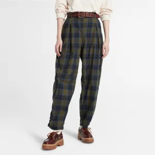 【Timberland】女款深橄欖色格紋長褲(A6RZW302)