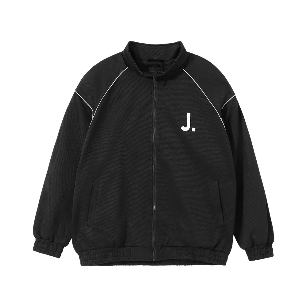 【JSMIX 大尺碼】大尺碼斜波紋反光字母夾克外套(34JJ8408)