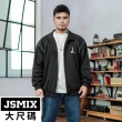 【JSMIX 大尺碼】大尺碼斜波紋反光字母夾克外套(34JJ8408)
