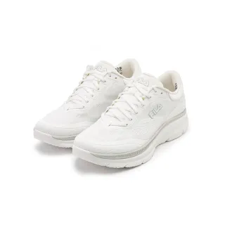 【FILA官方直營】男鞋 女鞋 RGB AKIMBO 中性款慢跑鞋 運動鞋-白灰(4-J035Y-101)