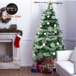 【摩達客】台灣製6尺 180cm 豪華版綠聖誕樹(冰雪銀白系飾品組/不含燈/本島免運費)