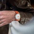 【klokers 庫克】KLOK-08-D2 橘軸+細直單圈皮革錶帶
