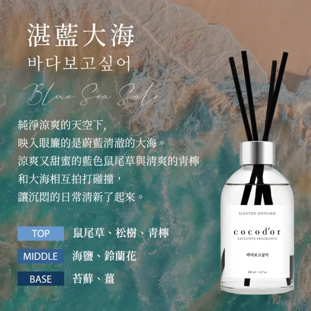 【cocodor】WHITE LABEL系列擴香瓶200ml 原廠直營