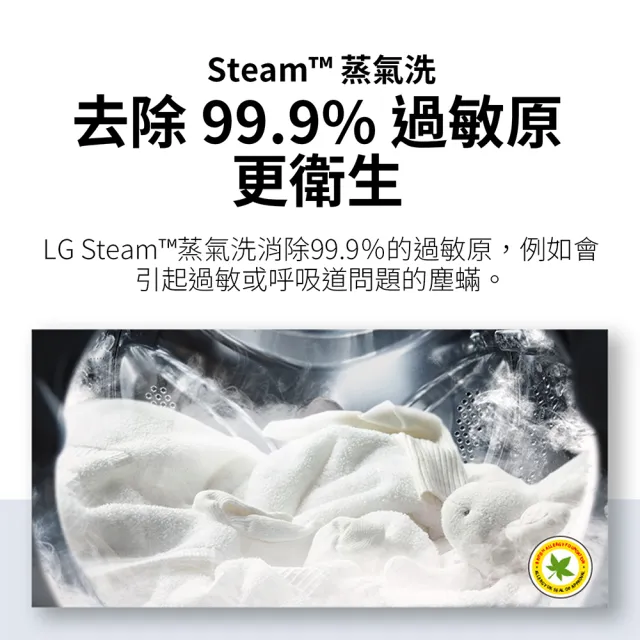 【LG 樂金】18公斤◆WiFi蒸洗脫變頻滾筒洗衣機 ◆冰磁白(WD-S18VW)