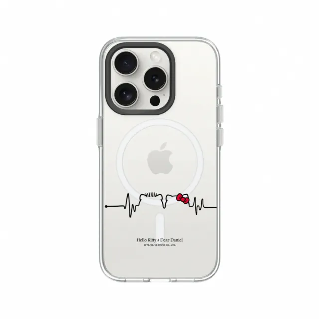 【RHINOSHIELD 犀牛盾】iPhone 13系列 Clear MagSafe兼容 磁吸透明手機殼/撲通撲通(Hello Kitty)
