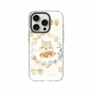 【RHINOSHIELD 犀牛盾】iPhone 14系列 Clear MagSafe兼容 磁吸透明手機殼/松果與小松鼠(涼丰系列)