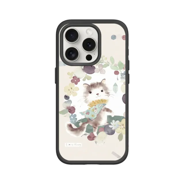 【RHINOSHIELD 犀牛盾】iPhone 14/Plus/Pro/Max SolidSuit MagSafe兼容 磁吸手機殼/跟我走貓咪(涼丰系列)
